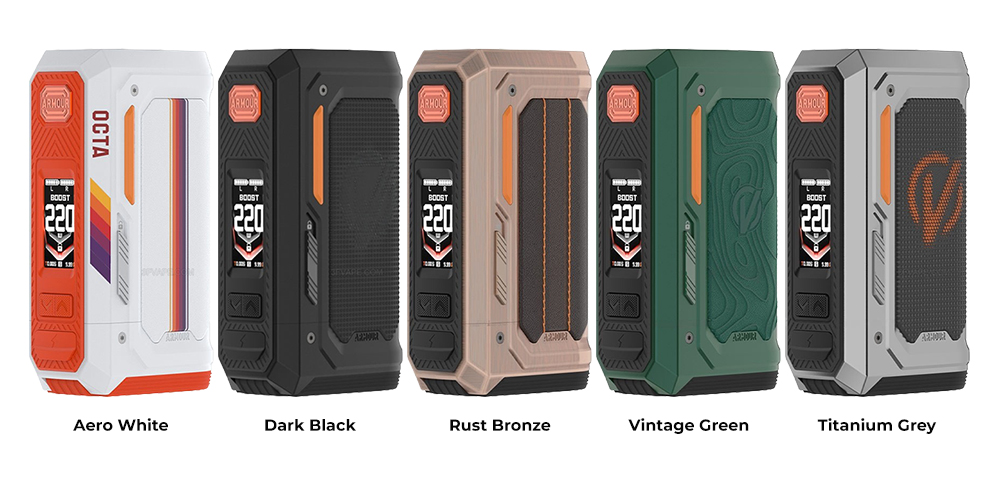Цвета бокс мода Vaporesso Armour Octa Box Mod 220W