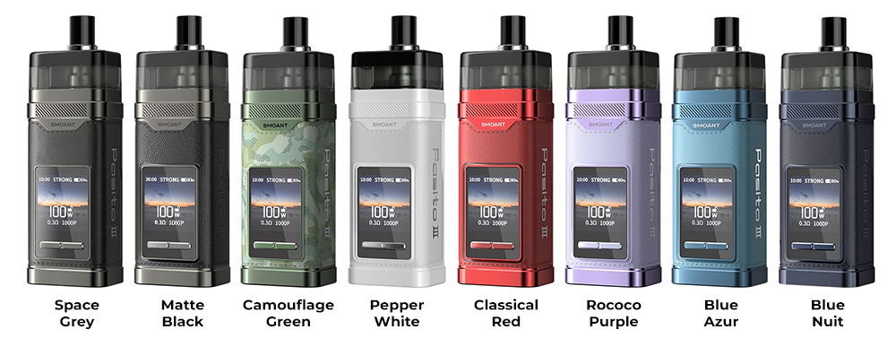Цвета электронной сигареты Smoant Pasito 3 Pod Kit