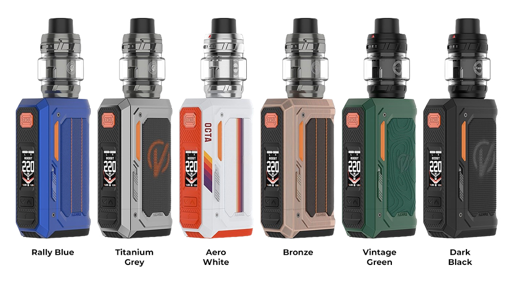Цвета электронной сигареты Vaporesso Armour OCTA Vape Mod Kit 220W